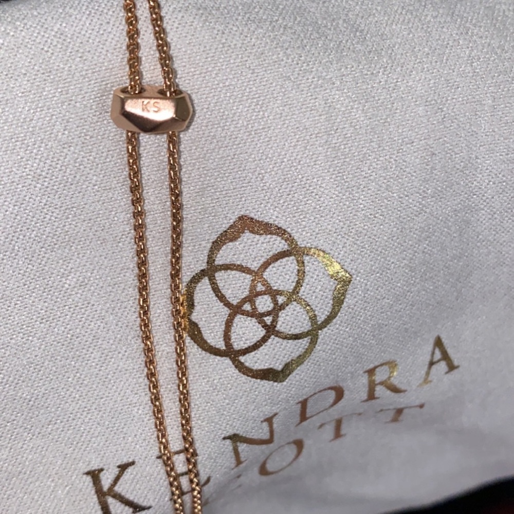 Kendra Scott adjustable rose gold neckalace